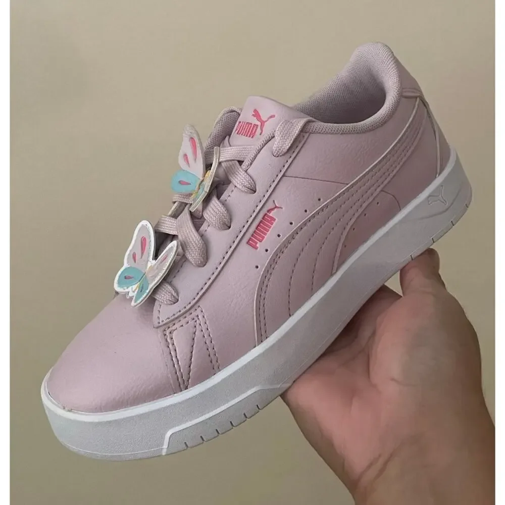 PUMA Jada Classic Butterfly Kids Girls Size 3 Pink White Sneaker Shoes